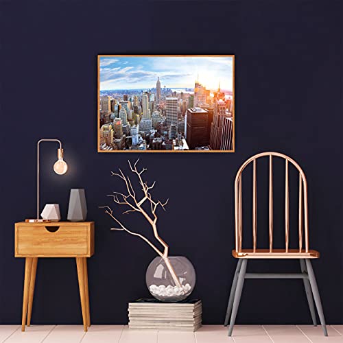 GREAT ART® juego de 4 motivos de carteles | Din A2 - 42 x 59,4 | vista de Nueva York | Manhattan Sightseeing Brooklyn Bridge Skyline Central Park | Cuadros para niños decoración póster