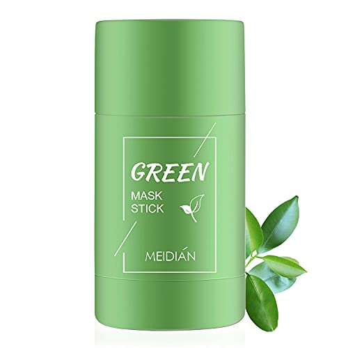 Green Mask Stick, Green Tea Cleansing Mask, Mascarilla de Limpieza Profunda, Controla el Aceite, Elimina los Puntos Negros, Apto Para Mujeres y Hombres de Todo Tipo de Piel