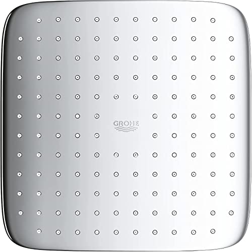 GROHE Vitalio Start System 250 Cube Sistema de ducha con termostato incorporado | Cromado | 26696000 | Ducha mural con dos opciones | Orientable a 45° | Teleducha con 2 tipos chorro