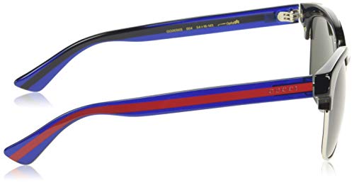 GUCCI GG0056S-004 Gafas de sol, Havana/Plata/Azul/Rojo, 54 Unisex