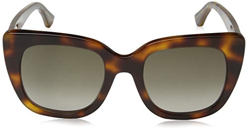 GUCCI GG0163S-002 Gafas de sol, Havana/Brillo, 51 para Mujer