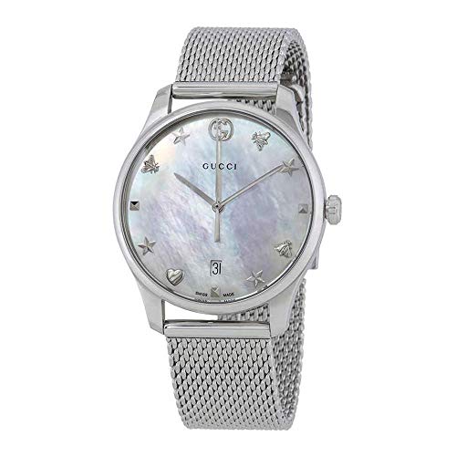 Gucci Reloj Análogo clásico para Unisex de Cuarzo con Correa en Acero Inoxidable YA1264040