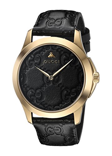 Gucci Reloj Análogo clásico para Unisex de Cuarzo con Correa en Cuero YA1264034