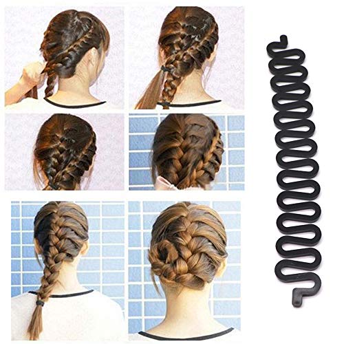 Gwotfy 19pcs Accesorios de Peinado, Set de Diseño de Cabello, cabello diseño Accesorios Hacedor Braid Cabello Trenzado Peinado Clip DIY para las niñas