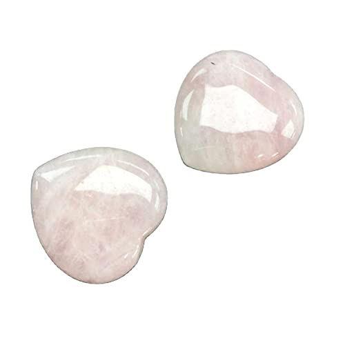 GZXYKJ Cristal Natural Rugoso 1 unids Natural Rosa Rosa Cuarzo Corte Corazón Piedra Curacion (Color : Pink, Size : Approx40-45mm)