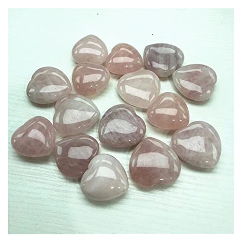 GZXYKJ Cristal Natural Rugoso 1 unids Natural Rosa Rosa Cuarzo Corte Corazón Piedra Curacion (Color : Pink, Size : Approx40-45mm)