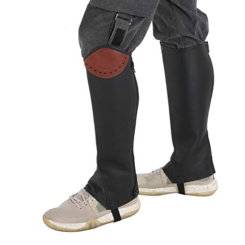 Half Chaps, 2Pcs Cuero Half Chaps Equitación Ecuestre Half Chaps Protector de Pierna para Adultos(M)