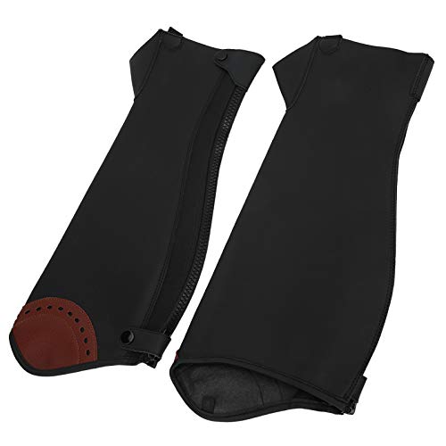 Half Chaps, 2Pcs Cuero Half Chaps Equitación Ecuestre Half Chaps Protector de Pierna para Adultos(M)