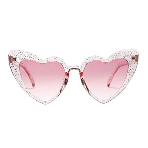 Harilla Paquete de 2 Gafas de Sol en Forma de Corazón para Mujer Summer Beach Shades Club Eyewear