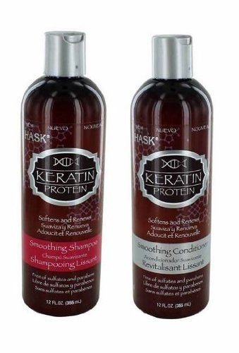 Hask Keratin Protein Smoothing Shampoo & Conditioner 355Ml by Hask