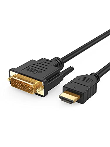 HDMI a DVI, CableCreation 6.6 pies Varón de HDMI a DVI (24 + 1) Cable Masculino, Chapado en Oro HDTV a DVI, Ayuda 1080P, 3D, 2M / Negro