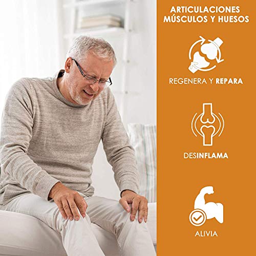 Healthy Fusion - Cúrcuma Con Glucosamina, Condroitina Y Colágeno, Potente Antiinflamatorio Y Analgésico Natural, Elimina El Dolor En Músculos, Articulaciones Y Huesos, 90 Cápsulas