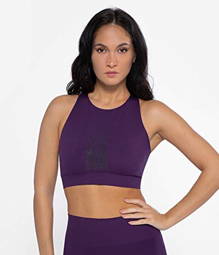 HEART AND SOUL Reggiseno Sportivo, Top Donna, Riviera Tuxedo-Purple Sujetador Deportivo, Mujer, Violeta, XS/S