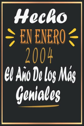 Hecho En Enero 2004 El Año De Los Más Geniales: 18 Años Cumpleaños Regalo Para Hombre, Mujer ,ideas de cumpleaños 18 años