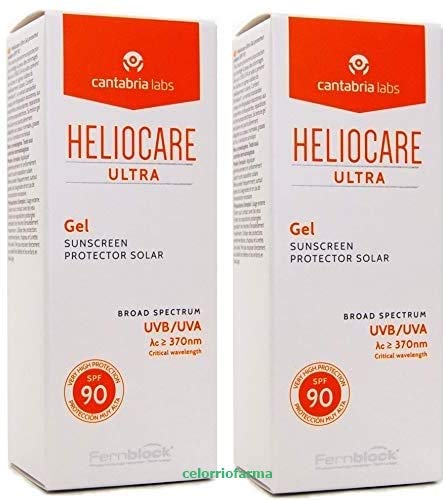 Heliocare Ultra Gel Spf90 50 ml |Protector Solar SPF90|.- Pack 2Un. (Total 100 ml.)