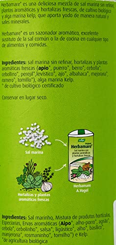 Herbamare® | Sal marina no refinada con plantas aromáticas y hortalizas frescas BIO para una vida sana y sabrosa | 250 gr | A.Vogel