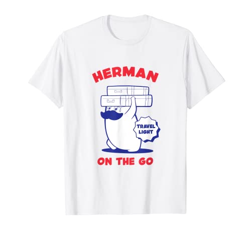 Herman viaje maleta dibujo gráfico Camiseta
