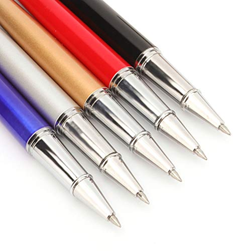 Hermoso bolígrafo (acero inoxidable) y bolígrafo de gel, recarga oleosa, el mejor regalo de bolígrafo para hombres y mujeres, oficina administrativa profesional (Rojo/Negro/Azul)