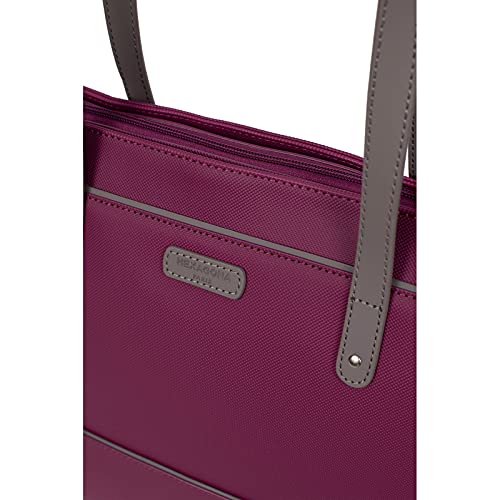 Hexagona-Serena, Hexagona Paris-Bolso Bandolera-Mujer-Colección Serena-Grosella Negra-en Sintético-Bolso Mujer-Bolso Bandolera-Bolso pequeño, Cassis, L : 44 x h : 28,5 x P : 14 cm -