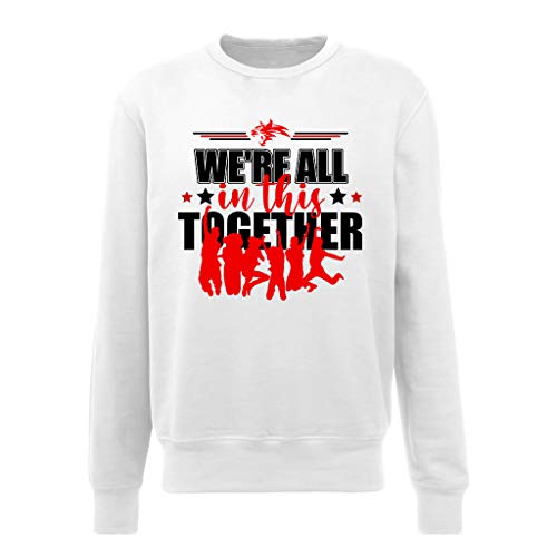 High School Musical - Together - Sudadera Mujer - 50% Algodón (L, Blanco)