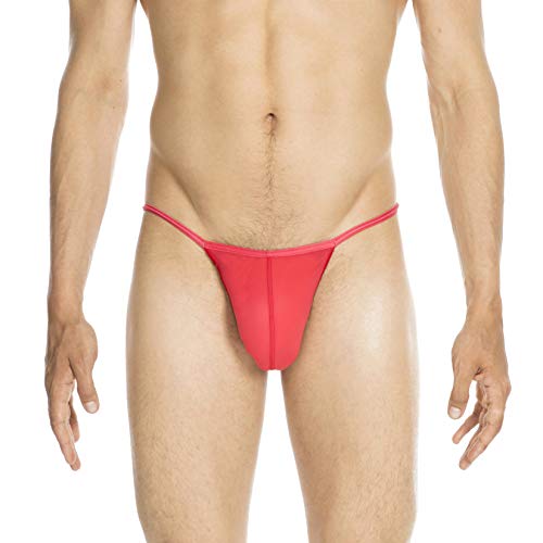 HOM - Para Hombres - Basic G-String Tanga 'Plumes' - Ropa Interior - Red - Tamaño M