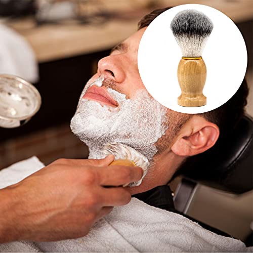 Hombres Afeitado Húmedo Brocha De Afeitar Suave Afeitado Agradable Para La Piel Afeitado De Cerdas Suaves Cepillo De Barba De Viaje Brocha De Afeitar Para El Cabello Mango De Brocha De Afeitar Negro