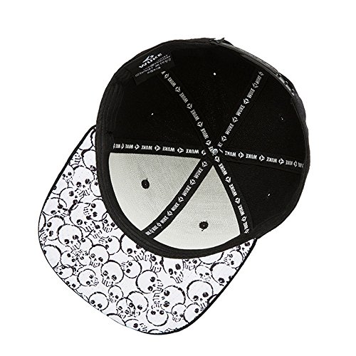 Hombres Chicos Modernos 3D Bordado Cráneo Gorra de Beisbol Gorra Hip Hop