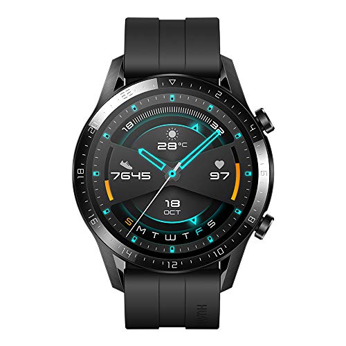 HUAWEI Watch GT2 Sport- Smartwatch con Caja de 46 Mm + USBC (hasta 2 Semanas de Batería, Pantalla Táctil Amoled de 1.39", GPS, 15 Modos Deportivos, Llamadas Bluetooth), Negro Mate