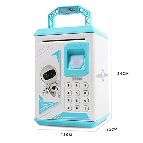 Hucha Electrónica para Niños - Hucha Digital con Contraseña y Luz UV - Hucha Eléctrica Grande para Monedas y Billetes - Gran Máquina de Ahorro Automático Mini ATM,Rosado