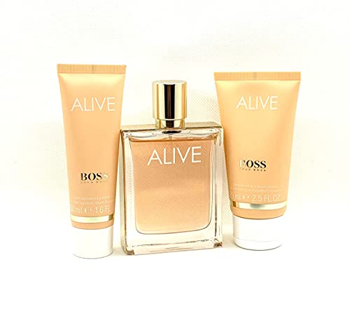 Hugo boss alive eau parfum 80ml + lech corporal 75ml + el ducha 50ml