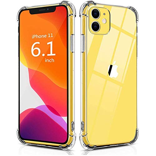 HUSHCO Funda Compatible con Apple iPhone 11 (6.1") 2019 Carcasa - Transparente