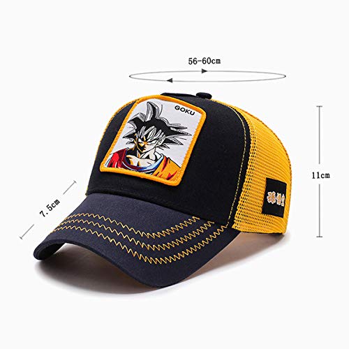 I3C Anime Cosplay Ajustable Gorra de béisbol con diseño Animado Son Goku, Sombrero para el Sol, Gorra con Visera Unisex para Adultos,niños y Adolescentes