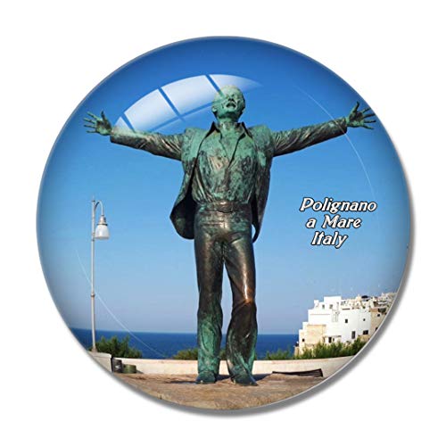 Imán para nevera 3D con diseño de estatua de Domenico Modugno Polignano a Mare