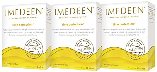 Imedeen Time Perfection, Complemento Alimenticio con Vitamina C y Zinc, Reduce la Aparición de las Arrugas, Paquete de 3 x 60 comprimidos