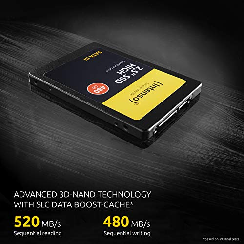 Intenso 240GB SSD Serial ATA III - Disco Duro sólido (240 GB, Serial ATA III, 520 MB/s, 500 MB/s, 6 Gbit/s, 133120 IOPS) Negro (3813440)