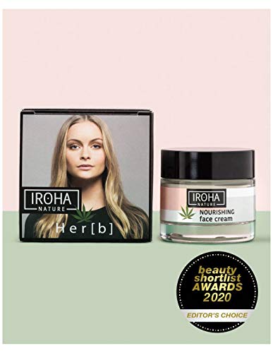 Iroha Nature - Crema Facial de Tratamiento Diario Nutritiva & Protectora con Aceite de Semilla de Cannabis, 1 unidad (50ml.) | Crema Facial Diaria Hemp Oil