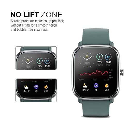 ivoler 6 Piezas Protector de Pantalla para Amazfit GTS 2 Mini/Amazfit Bip U/Amazfit Bip U Pro, [Cobertura Completa] [líquida Instalar] [No Burbujas] HD Transparente TPU Suave láminas Protectora