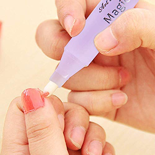 iwobi 2 pcs Pluma removedor de Esmalte de uñas, Nail Art Pen Corrector Gel Pluma correctora de manicura Plumas DIY