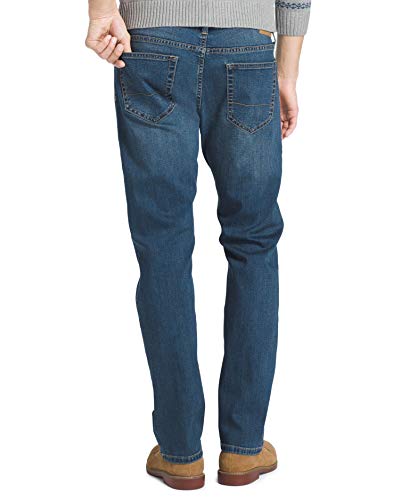 IZOD Men's Comfort Stretch Denim Jeans (Regular,Straight, and Relaxed Fit), Soft LUX Mavericks Blue, 32x30