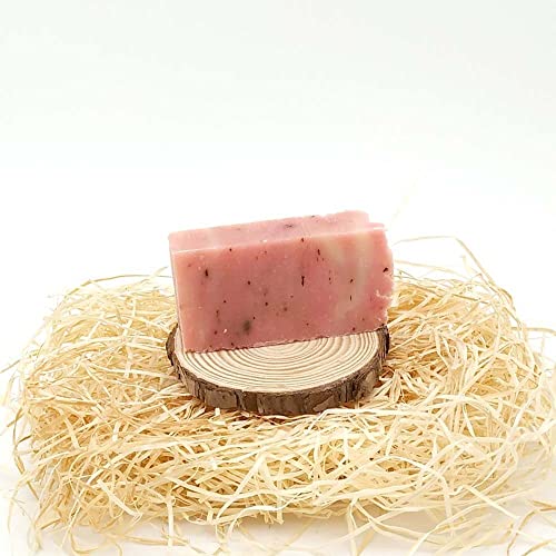Jabón Natural de Rosa Mosqueta - Jabón para cara, manos y cuerpo. Indicado para pieles secas - Elaborado artesanalmente a base de aceite de oliva - Vegano y Eco