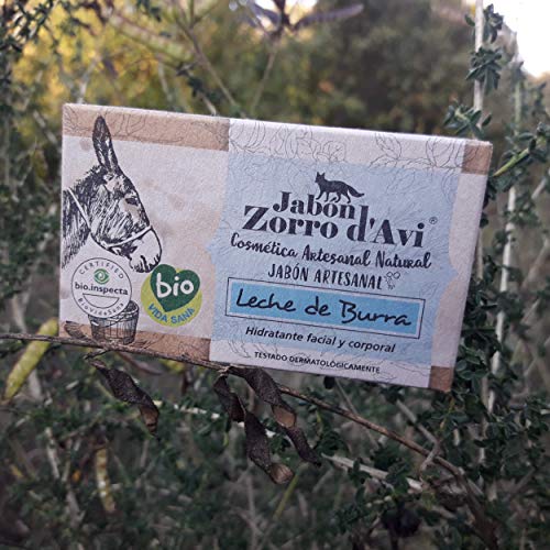 Jabón Zorro D’Avi Jabón Natural Ecológico de Leche de Burra Hidratante y Nutritivo - 120 gr