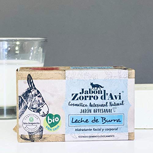 Jabón Zorro D’Avi Jabón Natural Ecológico de Leche de Burra Hidratante y Nutritivo - 120 gr