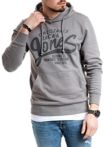 Jack and Jones - Sudadera con Capucha para Hombre, Cuello Redondo, Estampado, Sedona Sage/Slim 875, XXL