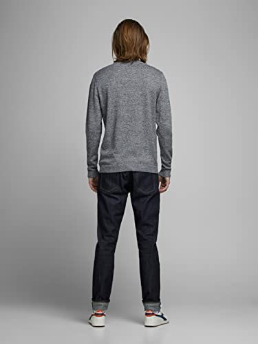 Jack & Jones Jjebasic Knit Crew Neck Noos Suéter, Gris (Jet Stream), L para Hombre