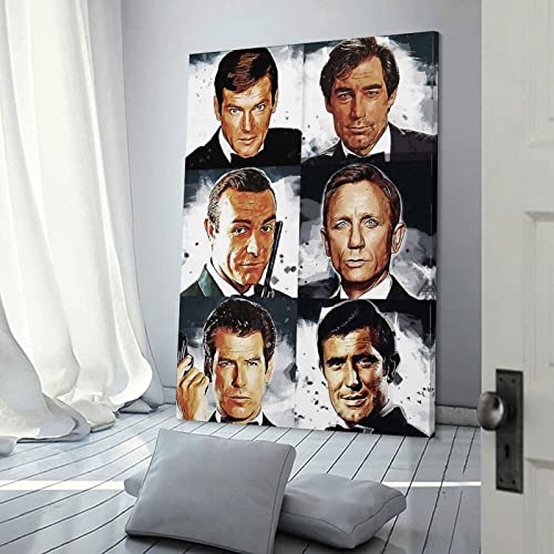 James Bond 007 - Póster clásico de personajes de alta definición (50 x 75 cm)