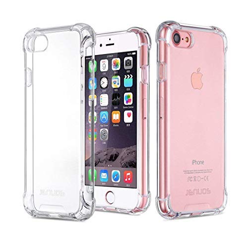 Jenuos Funda iPhone SE 2020, Funda iPhone 7 / iPhone 8, Transparente Suave Silicona Protector TPU Anti-Arañazos Carcasa Cristal Caso Cover para iPhone 7/8 / SE 2020 - Transparente (7G-TPU-CL)