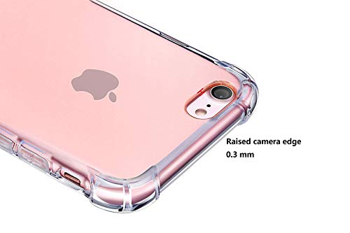 Jenuos Funda iPhone SE 2020, Funda iPhone 7 / iPhone 8, Transparente Suave Silicona Protector TPU Anti-Arañazos Carcasa Cristal Caso Cover para iPhone 7/8 / SE 2020 - Transparente (7G-TPU-CL)