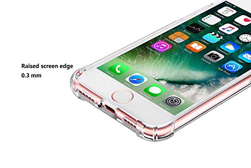 Jenuos Funda iPhone SE 2020, Funda iPhone 7 / iPhone 8, Transparente Suave Silicona Protector TPU Anti-Arañazos Carcasa Cristal Caso Cover para iPhone 7/8 / SE 2020 - Transparente (7G-TPU-CL)