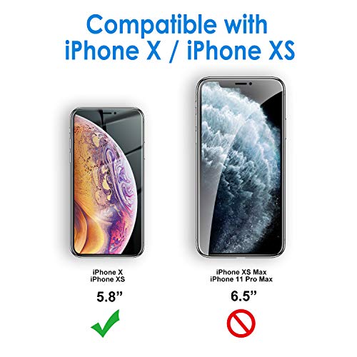 JETech Funda de Silicona Compatible iPhone X, iPhone XS, 5,8", Sedoso-Tacto Suave, Cubierta a Prueba de Golpes con Forro de Microfibra (Negro)