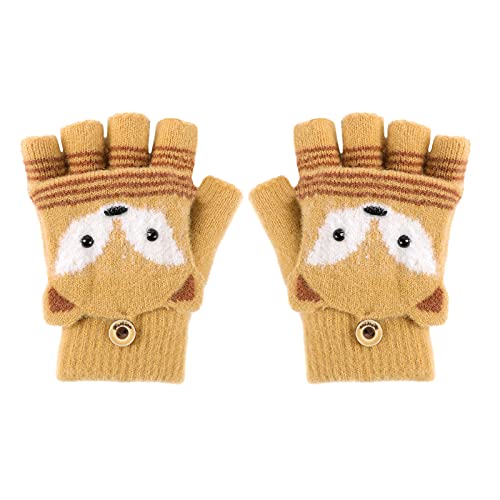 JIAHG Guantes para animales de compañía, tejidos a mano, guantes de invierno para hombre, guantes de invierno de punto para niños de 5 a 8 años, c,